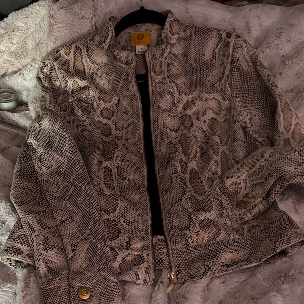 Ruby Rd. Snakeskin Print - Black and Cream